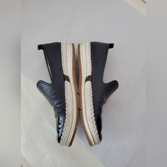 Paul Green Joaquin Espadrille Slip On Loafer Perforated Leather Black Women 6.5 - Picture 7 of 10